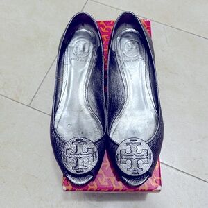 Tory Burch Open Toe Wedge